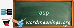 WordMeaning blackboard for rasp